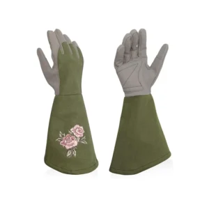 Garden Gloves GG‑802 – Olive & Rose Embroidery Edition