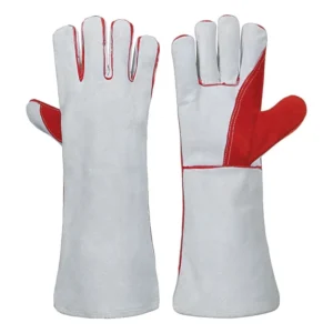 Welding Gloves GG‑702 – White & Red Heavy-Duty Edition
